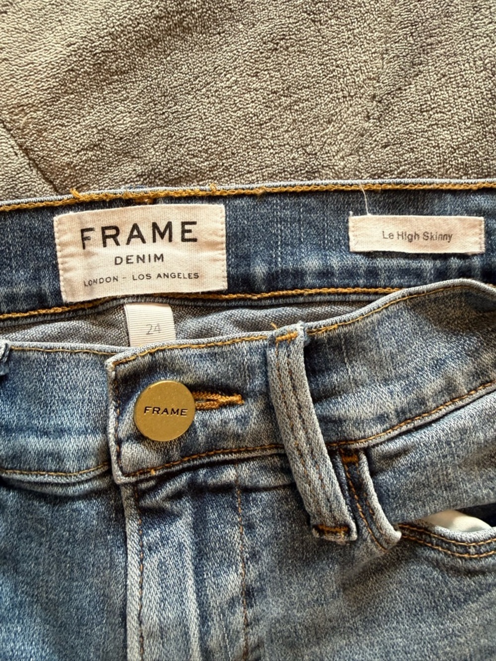 59. | Frame Denim | Le High Skinny | Blue Skinny Jeans | 24 - Picture 4 of 7